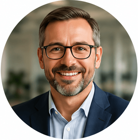 portrait 4 man glasses suit