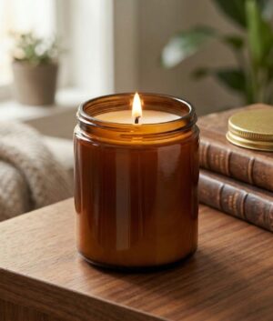 Amber & Cedar Soy Wax Candle