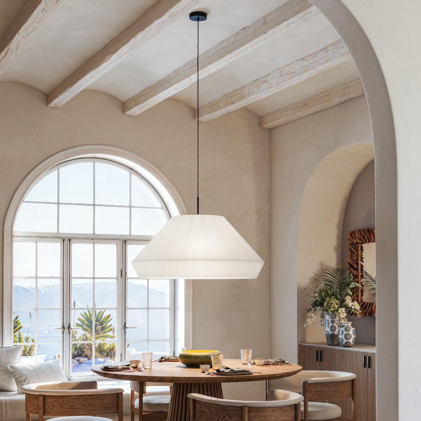 Nora Pleated Fabric Pendant Shade - Image 4